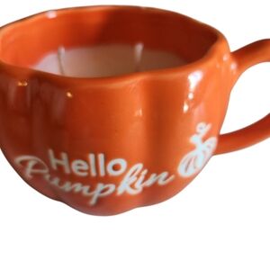 Hello Pumpkin Mug Candle Pumpkin Pie Scented
